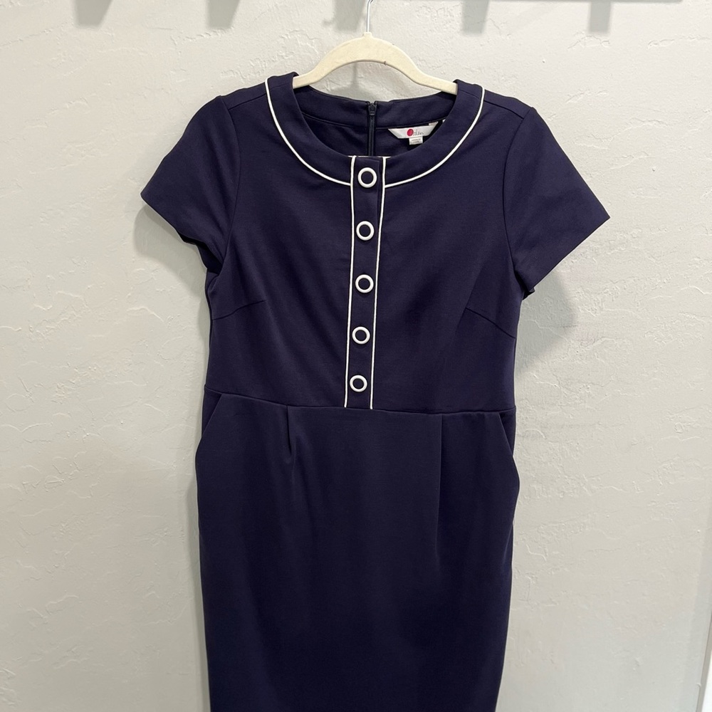 Boden short sleeve blue dress - size 8
